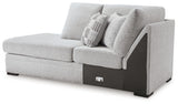 Gabyleigh Nickel Left-Arm Facing Corner Chaise from Ashley Furniture - Luna Furniture
