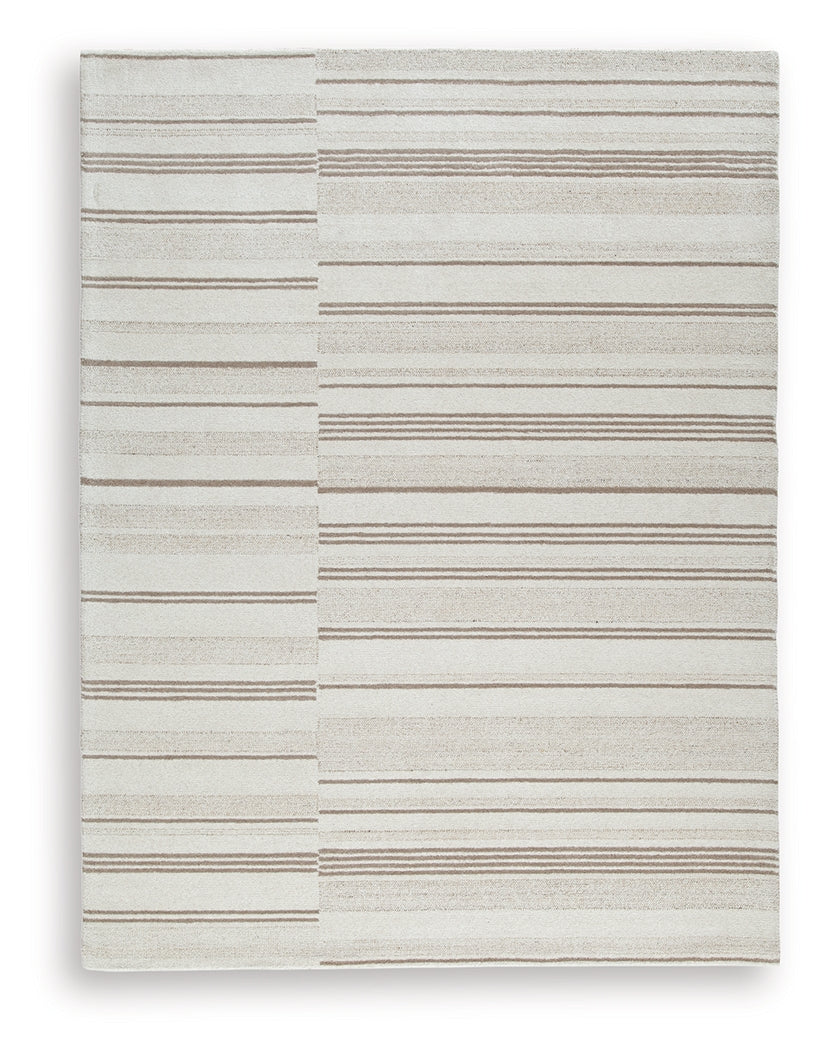 Gadence Ivory/Tan Large Rug from Ashley Furniture - Luna Furniture