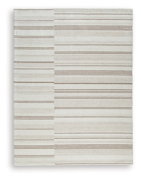 Gadence Ivory/Tan Large Rug from Ashley Furniture - Luna Furniture