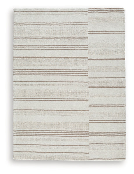 Gadence Ivory/Tan Medium Rug from Ashley Furniture - Luna Furniture