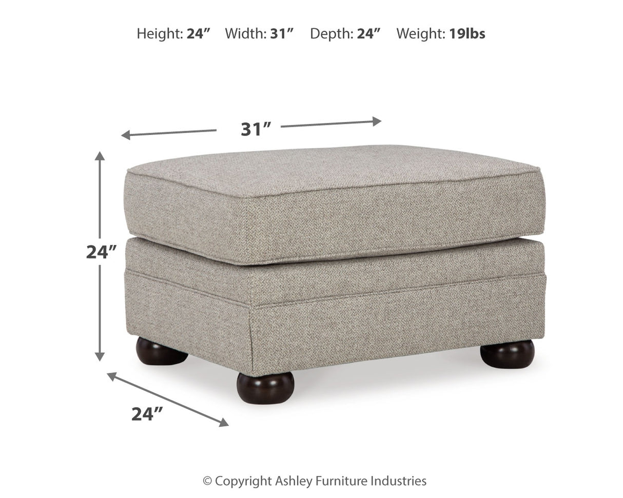 Gaelon Chair and Ottoman in Dune from Ashley Furniture - Luna Furniture