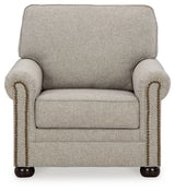 Gaelon Chair and Ottoman in Dune from Ashley Furniture - Luna Furniture