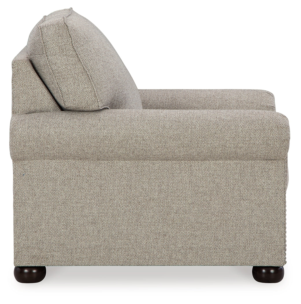 Gaelon Sofa, Loveseat, Chair and Ottoman in Dune from Ashley Furniture - Luna Furniture