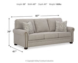 Gaelon Sofa, Loveseat, Chair and Ottoman in Dune from Ashley Furniture - Luna Furniture