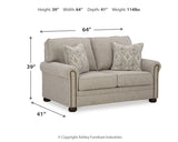 Gaelon Sofa, Loveseat, Chair and Ottoman in Dune from Ashley Furniture - Luna Furniture