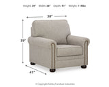 Gaelon Sofa, Loveseat, Chair and Ottoman in Dune from Ashley Furniture - Luna Furniture