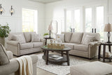 Gaelon Sofa, Loveseat, Chair and Ottoman in Dune from Ashley Furniture - Luna Furniture