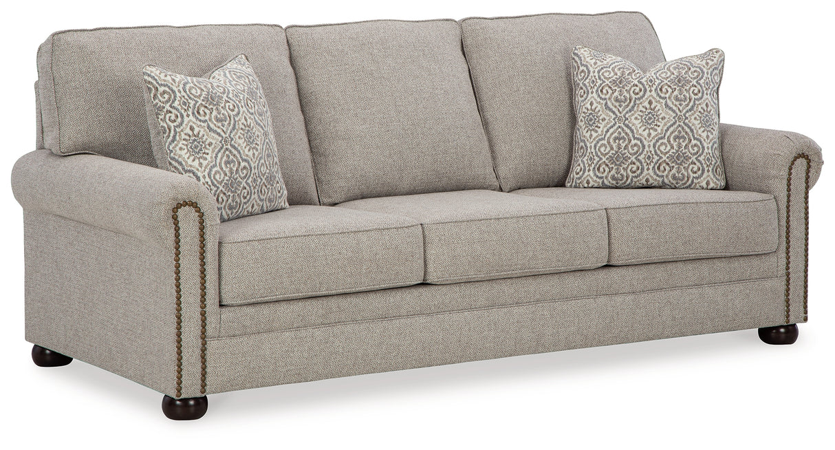 Gaelon Sofa, Loveseat, Chair and Ottoman in Dune from Ashley Furniture - Luna Furniture