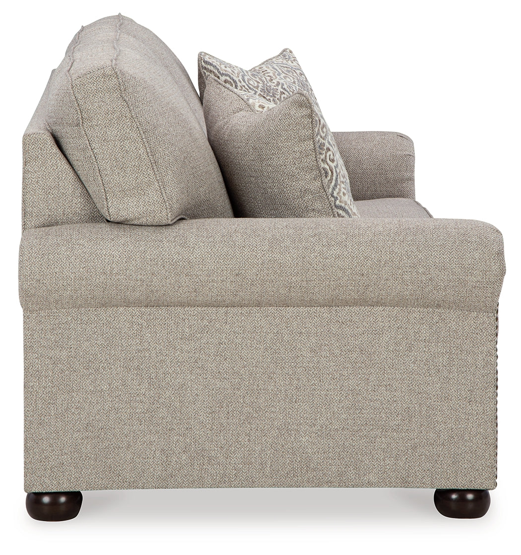 Gaelon Sofa, Loveseat, Chair and Ottoman in Dune from Ashley Furniture - Luna Furniture