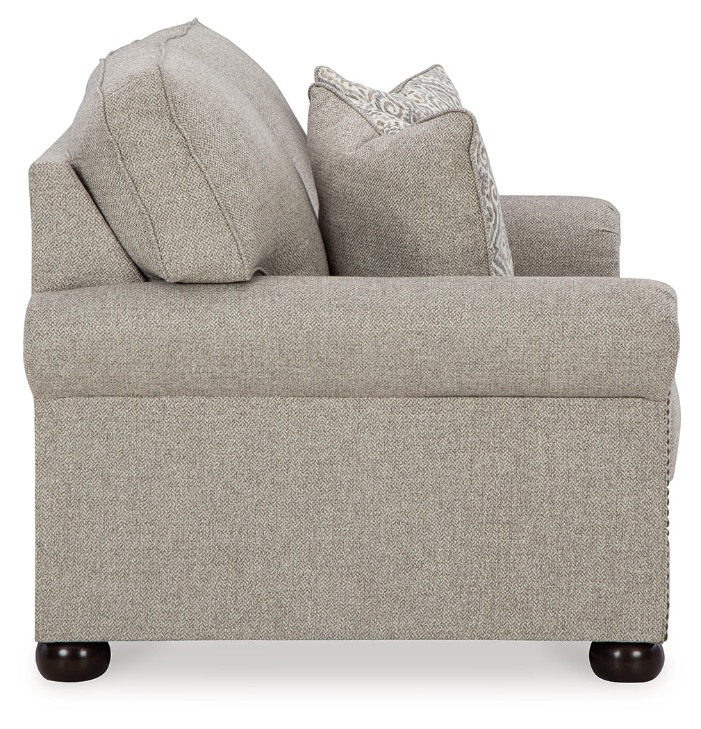 Gaelon Sofa, Loveseat, Chair and Ottoman in Dune from Ashley Furniture - Luna Furniture