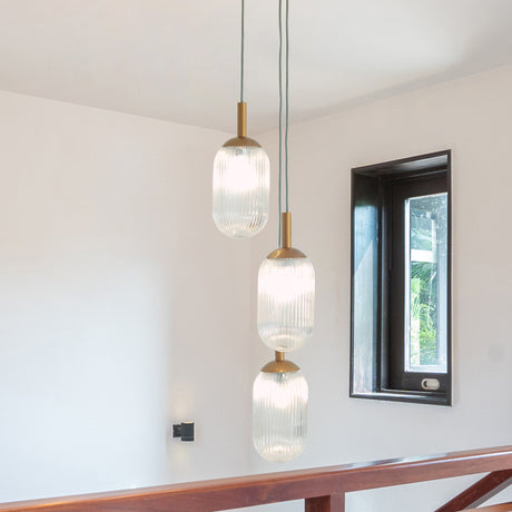 Gala Pendant Lamp - Bronze and Clear from Ashcroft Furniture - Luna Furniture