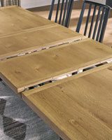 Galliden Dining Table and 4 Chairs in Black/Brown from Ashley Furniture - Luna Furniture