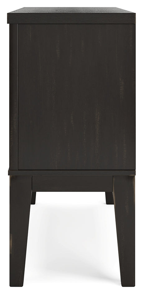Galliden Dining Table and 4 Chairs with Storage in Light Brown from Ashley - Luna Furniture