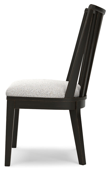 Galliden Dining Table and 6 Chairs with Storage in Light Brown from Ashley - Luna Furniture