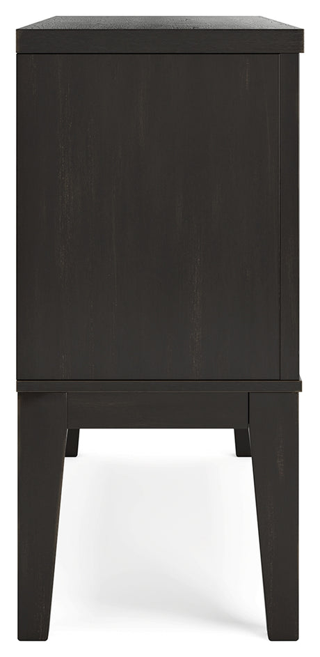 Galliden Dining Table and 8 Chairs with Storage in Light Brown from Ashley - Luna Furniture