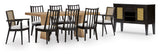Galliden Dining Table and 8 Chairs with Storage in Light Brown from Ashley - Luna Furniture