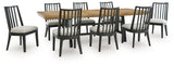 Galliden Extension Dining Table and 8 Chairs from Ashley - Luna Furniture