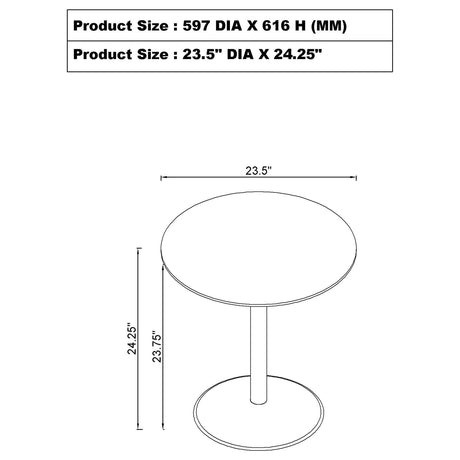 Ganso Black 3-Piece Round Glass Top Coffee and End Table Set from Coaster - Luna Furniture