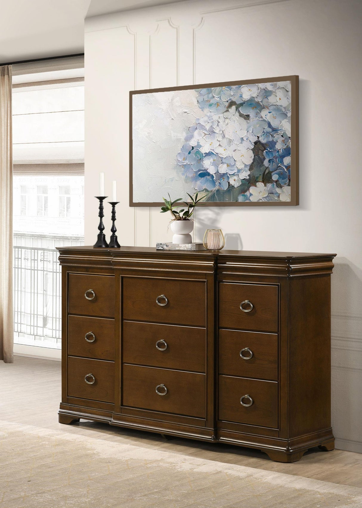 Garland Brown Cherry 11-Drawer Bedroom Dresser from Coaster - Luna Furniture
