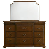 Garland Brown Cherry 11-Drawer Bedroom Dresser with Mirror from Coaster - Luna Furniture