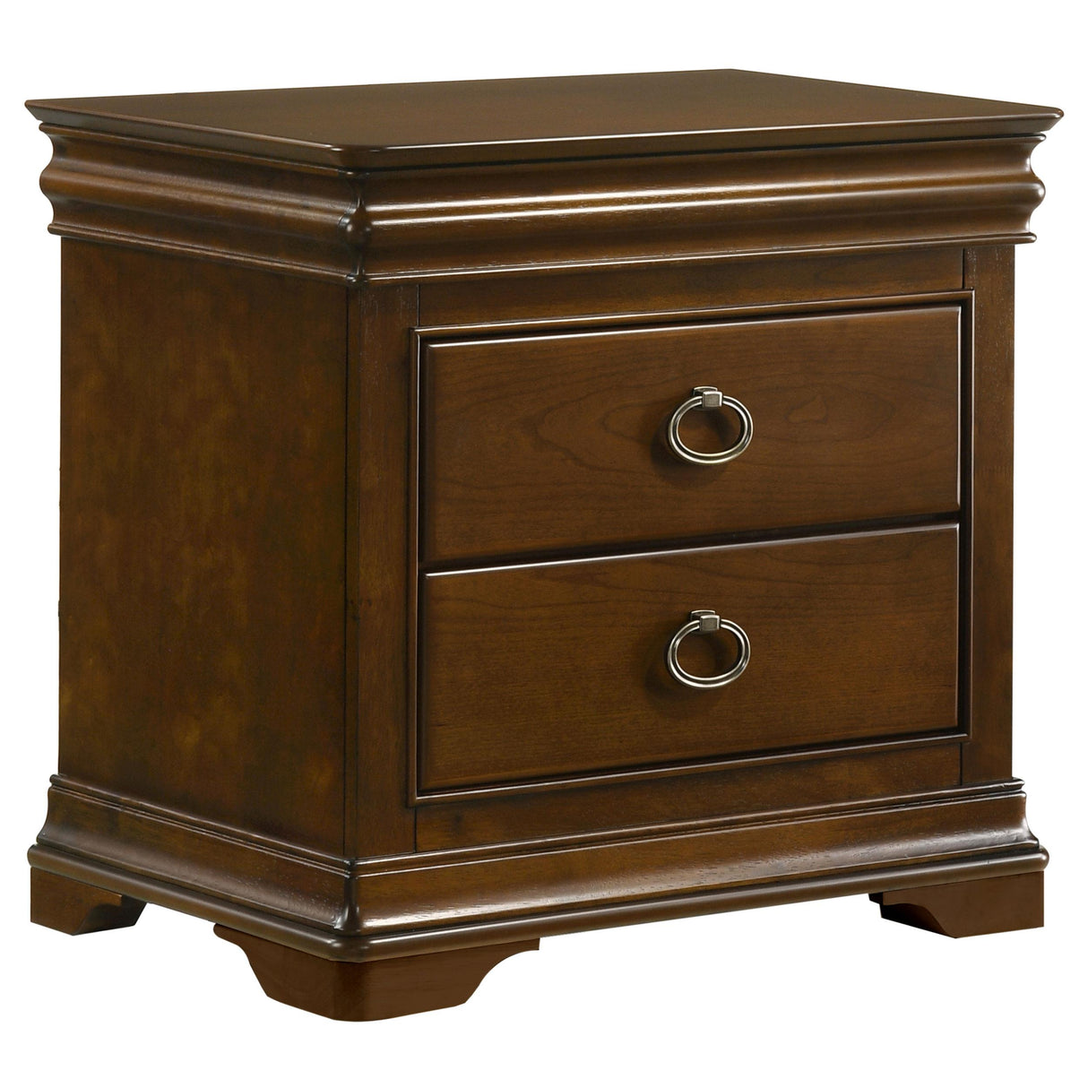 Garland Brown Cherry 3-Drawer Nightstand from Coaster - Luna Furniture