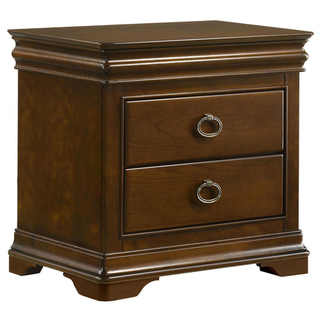 Garland Brown Cherry 3-Drawer Nightstand from Coaster - Luna Furniture