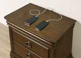 Garland Brown Cherry 3-Drawer Nightstand from Coaster - Luna Furniture