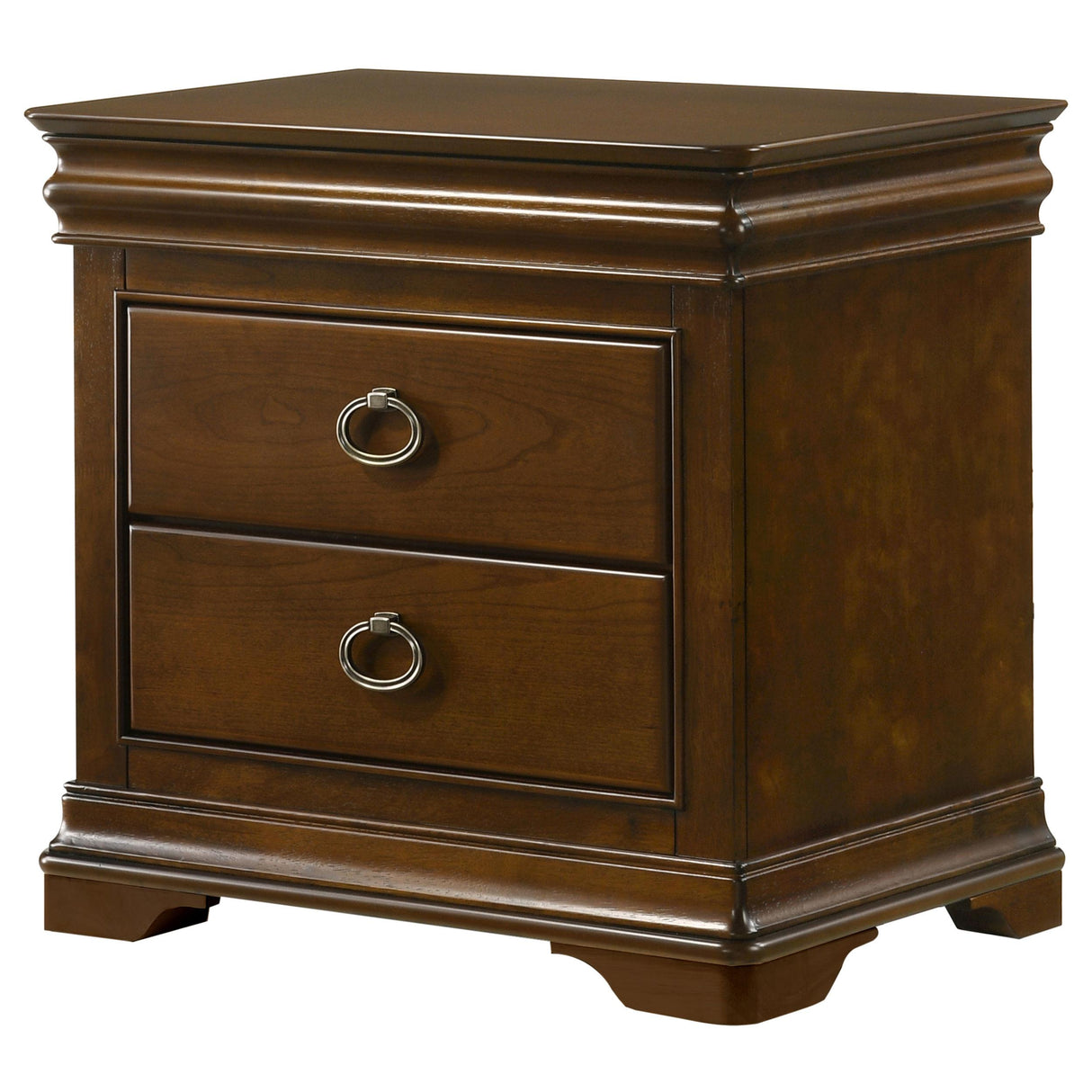 Garland Brown Cherry 3-Drawer Nightstand from Coaster - Luna Furniture