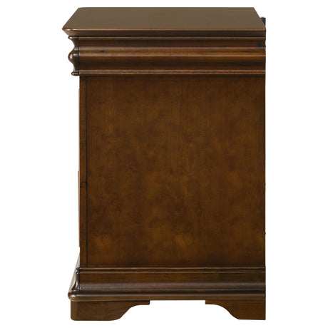 Garland Brown Cherry 3-Drawer Nightstand from Coaster - Luna Furniture