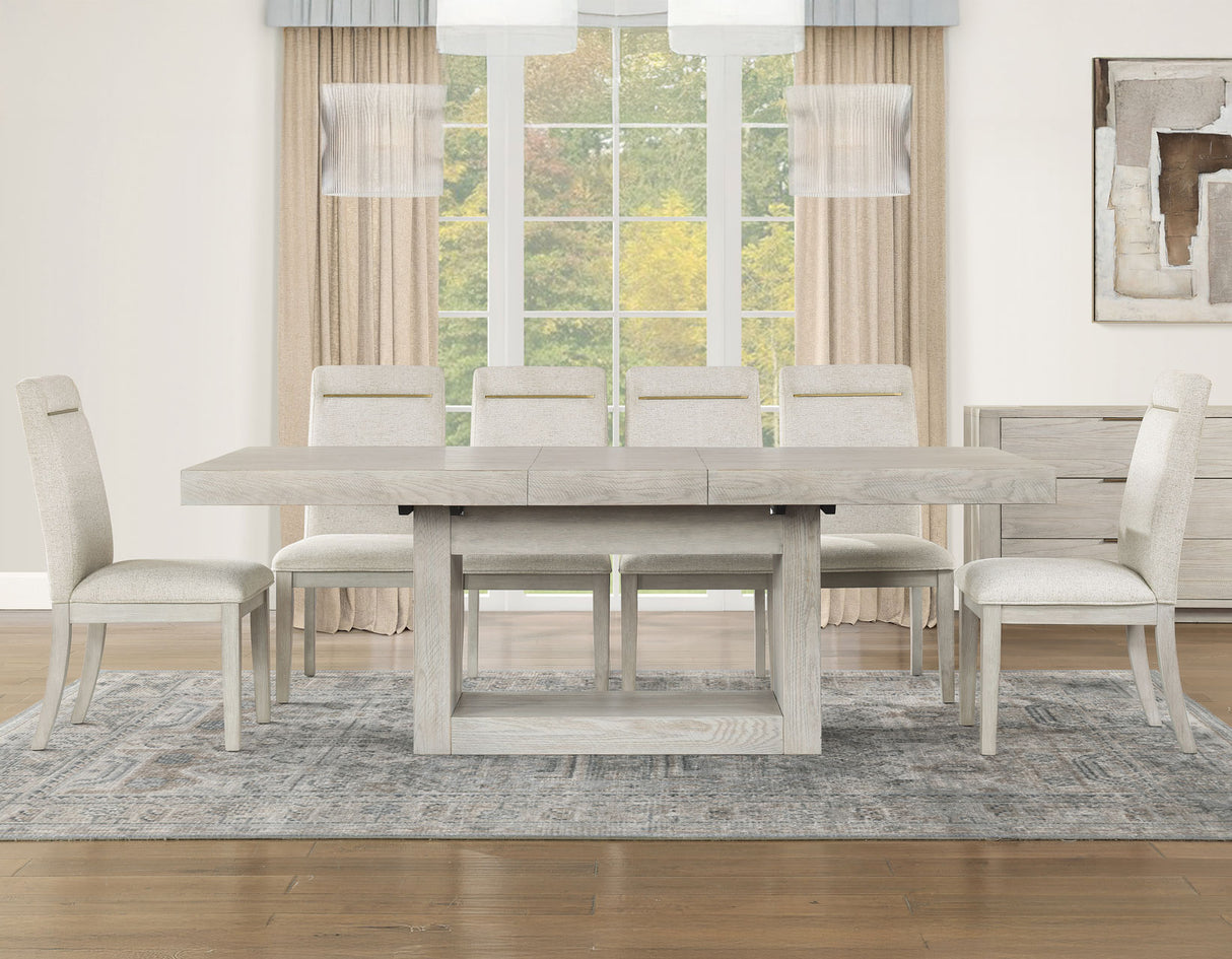Garland 5-Piece Dining Set, Distressed Greige Finish from Steve Silver - Luna Furniture