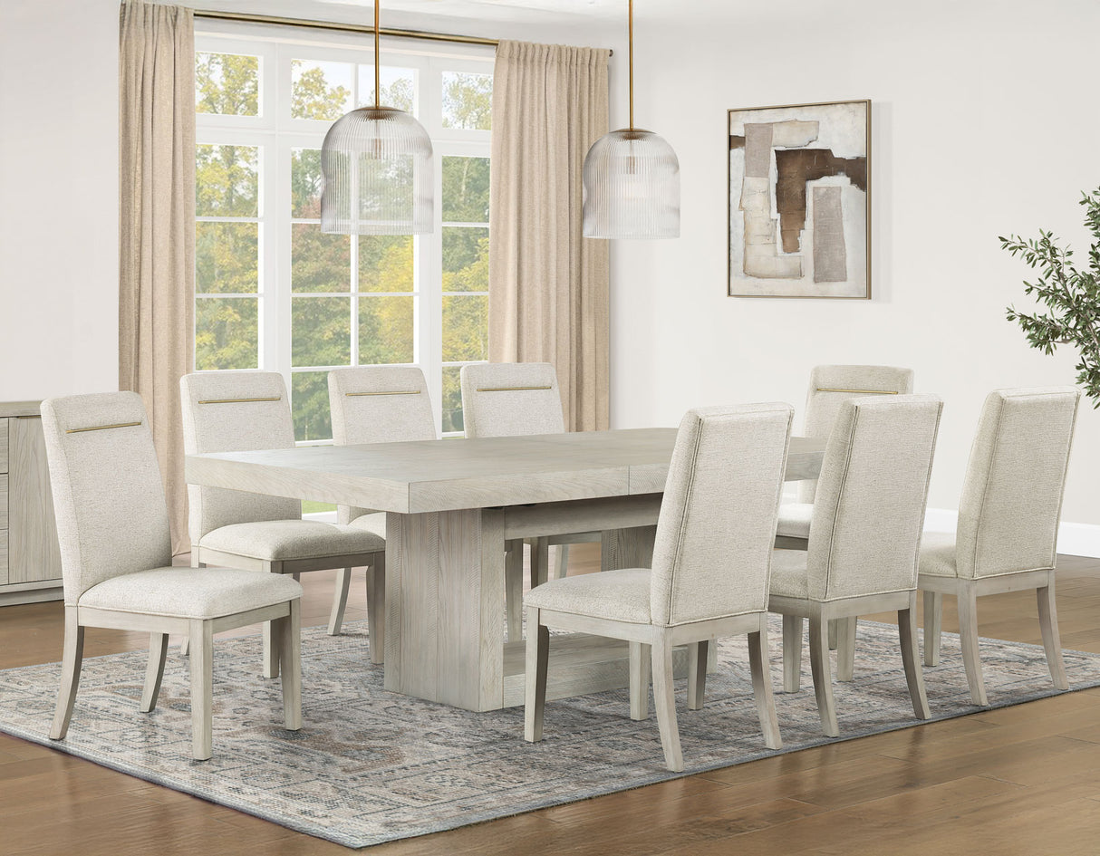 Garland 5-Piece Dining Set, Distressed Greige Finish from Steve Silver - Luna Furniture