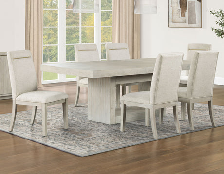 Garland 5-Piece Dining Set, Distressed Greige Finish from Steve Silver - Luna Furniture