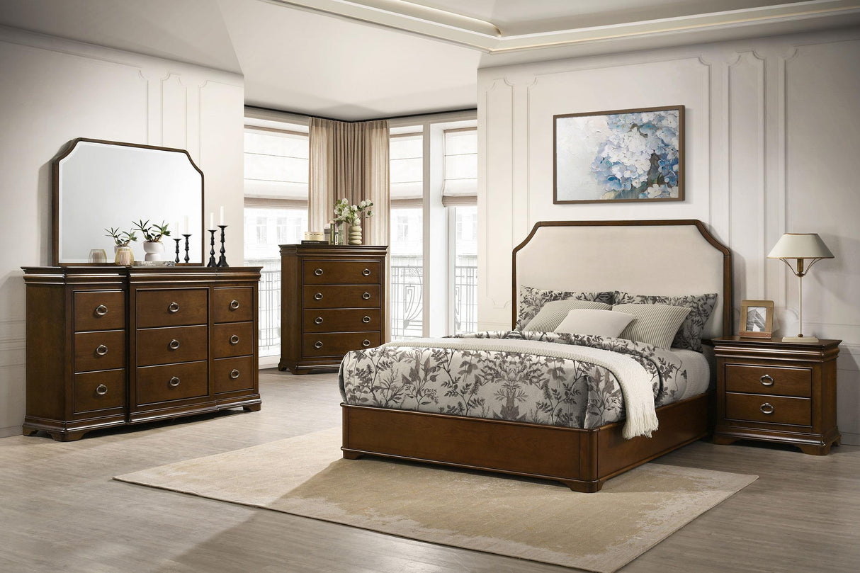 Garland Brown Cherry 5-Piece Eastern King Bedroom Set from Coaster - Luna Furniture