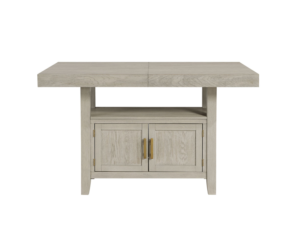 Garland 60-80″ Counter Table with 20″ Leaf, Greige Finish from Steve Silver - Luna Furniture