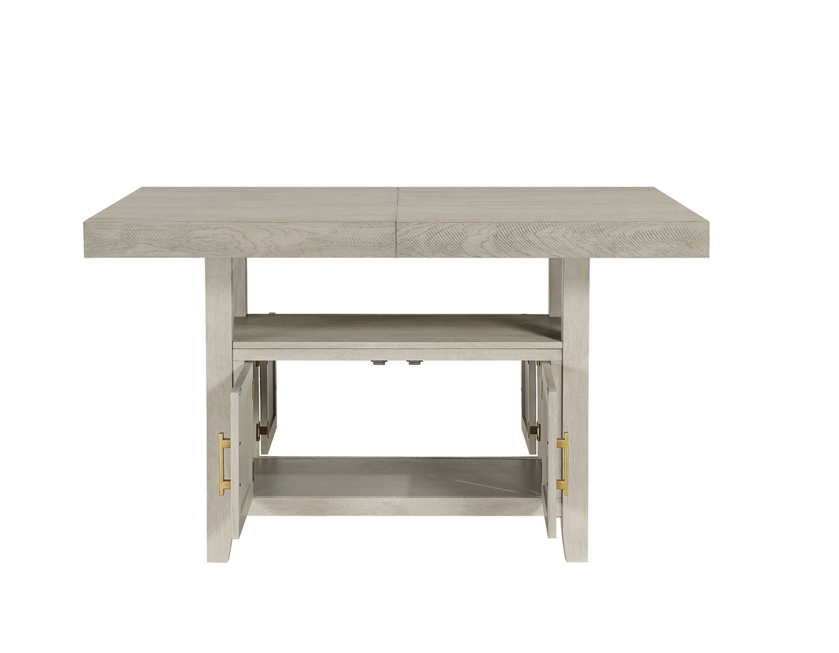 Garland 60-80″ Counter Table with 20″ Leaf, Greige Finish from Steve Silver - Luna Furniture