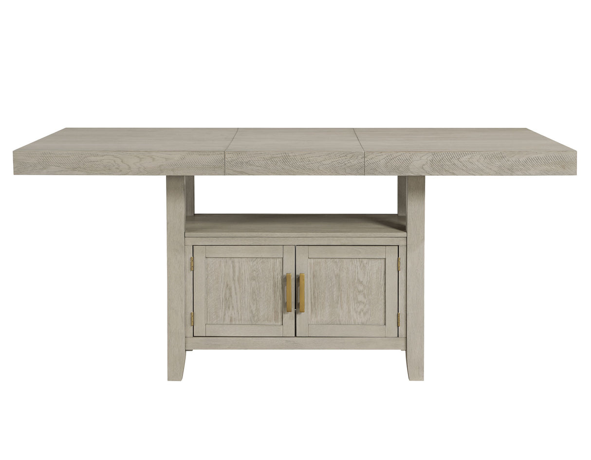 Garland 60-80″ Counter Table with 20″ Leaf, Greige Finish from Steve Silver - Luna Furniture