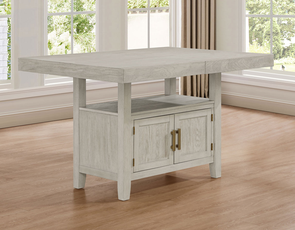 Garland 60-80″ Counter Table with 20″ Leaf, Greige Finish from Steve Silver - Luna Furniture