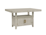 Garland 60-80″ Counter Table with 20″ Leaf, Greige Finish from Steve Silver - Luna Furniture