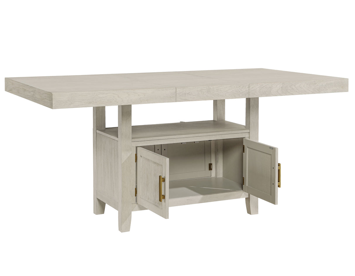 Garland 60-80″ Counter Table with 20″ Leaf, Greige Finish from Steve Silver - Luna Furniture