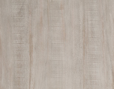 Garland Glass Top End Table, Washed Parchment Finish from Steve Silver - Luna Furniture