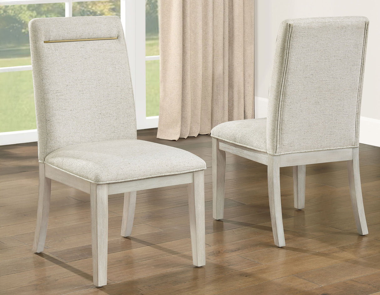 Garland Side Chair, Greige Finish, Set of 2 from Steve Silver - Luna Furniture