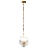 Garnet Pendant Lamp - Coarse Gold + Clear Glass from Ashcroft Furniture - Luna Furniture