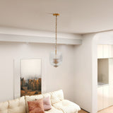 Garnet Pendant Lamp - Coarse Gold + Clear Glass from Ashcroft Furniture - Luna Furniture