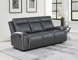 Gaston Gray 3-Piece Reclining Living Room Set from Steve Silver - Luna Furniture