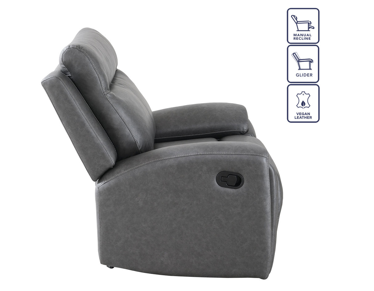Gaston Gray Manual Glider Recliner from Steve Silver - Luna Furniture