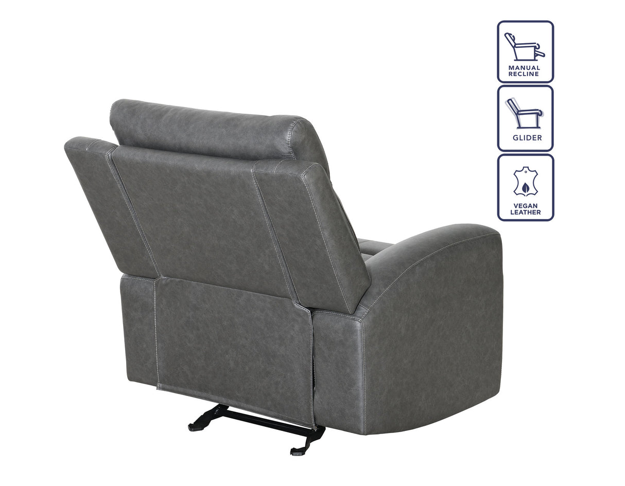 Gaston Gray Manual Glider Recliner from Steve Silver - Luna Furniture