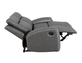 Gaston Gray Manual Reclining Loveseat from Steve Silver - Luna Furniture