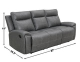 Gaston Gray Manual Reclining Loveseat from Steve Silver - Luna Furniture
