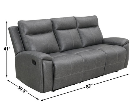Gaston Gray Manual Reclining Loveseat from Steve Silver - Luna Furniture