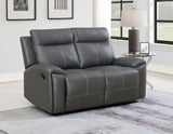 Gaston Gray Manual Reclining Loveseat from Steve Silver - Luna Furniture